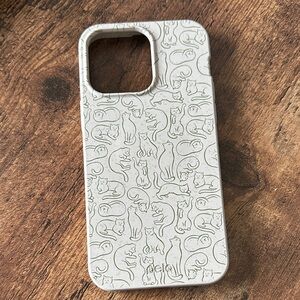 Pela iPhone 14 Pro Max case London Fog Say Meow